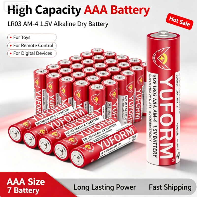20PCS AAA 1.5V Disposable Alkaline Dry Battery for Led Light Toy Mp3 Camera Flash Razor CD Player Wireless Mouse Keyboard
