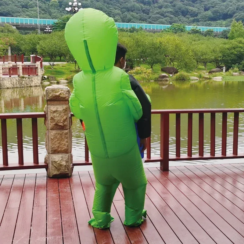 Traje inflable de Alien para niños y adultos, traje de Mascota, disfraces de Cosplay para fiesta de Halloween para hombres, mujeres, niños y niñas