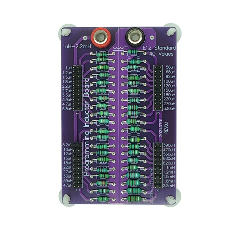 B47C 1Uh To 2.2Mh E12 Standard 40 Values Programmable Inductor Board With 4Mm Banana Sockets Inductance Substitution Box