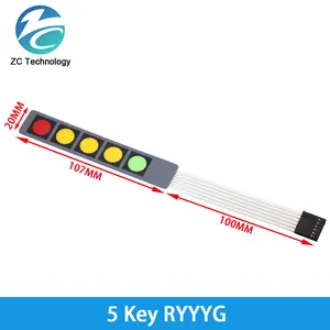 1*2 3 4 5 6 8 키 버튼 멤브레인 스위치 3*4 4x5 매트릭스 배열 키보드 1x6 키패드 LED 제어판 패드 DIY 키트 Arduino 10 최고의 판매 키보드 Arduino -№9