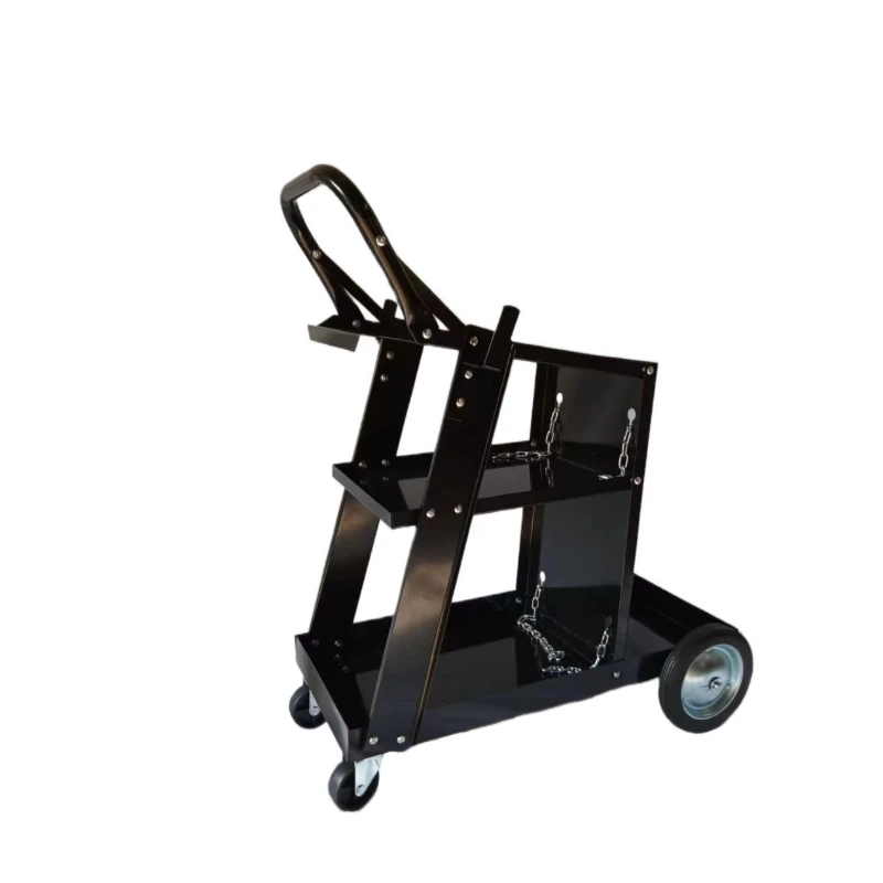 

Four-wheel welding machine tool mobile trolley with handle Hardware tool storage trolley Flat trolley