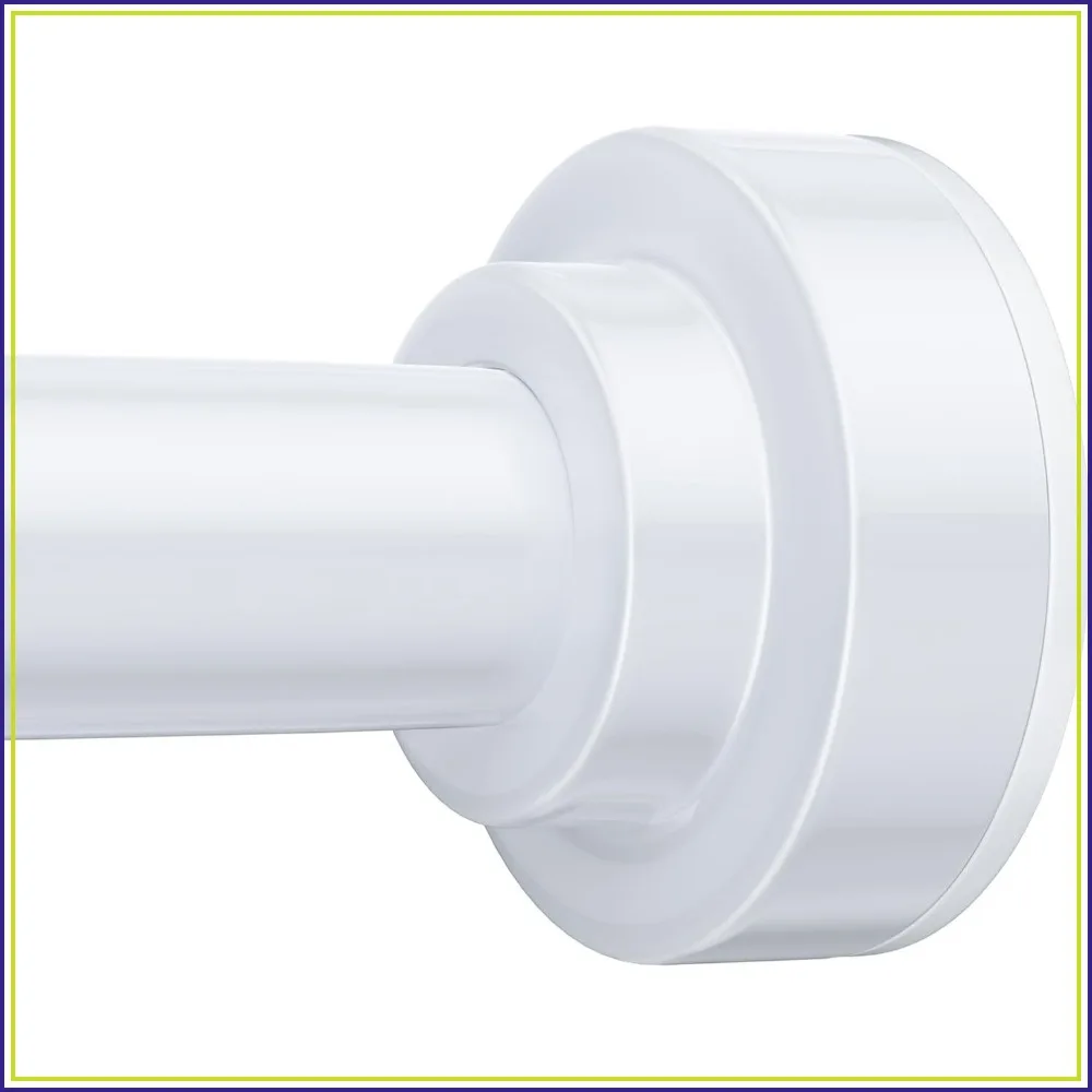 

Adjustable Shower Curtain Rod 32-80 Inch, Tension Spring, No Drill, Anti-Rust, White