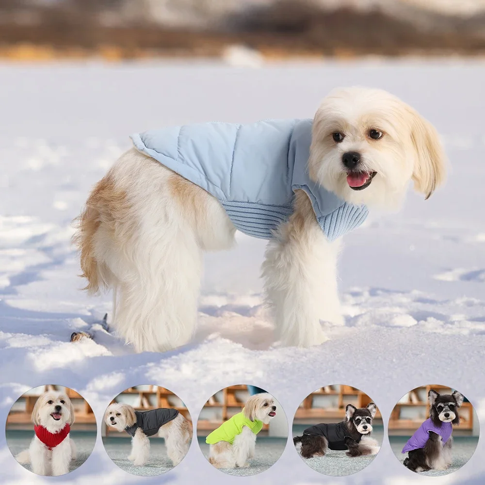 Winter Dog Clothes For Small Dog Warm Pet Dog Coat Jacket Adjustable Padded Vest Puppy Outfit Yorkie Chihuahua Apparel Clothing