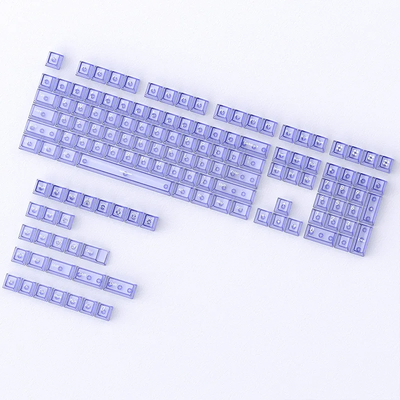 

Matte crystal purple keycap PC original 136-key small full set of mechanical keyboard DIY engraving