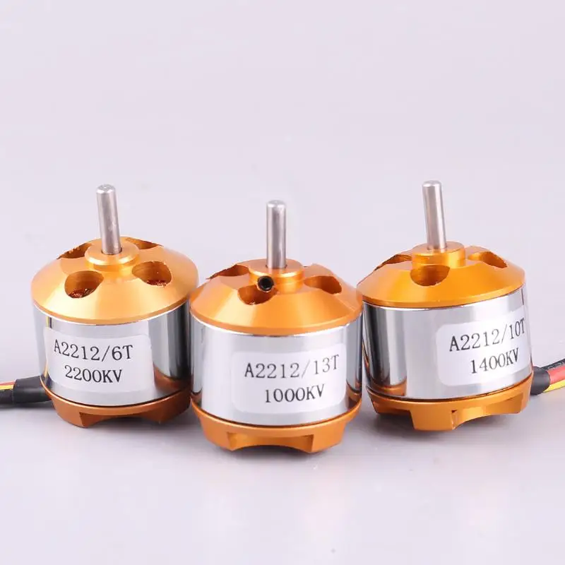 1 conjunto de motor sem escova 1000kv 1400kv 2200kv a2212 para avião rc multi-copter motor outrunner sem escova