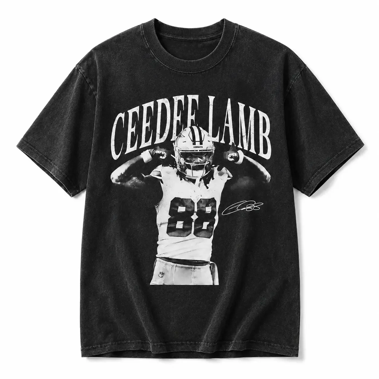 Vintage CeeDee Lamb Comfort Colors Graphic T‑Shirt, Retro Football Game Day Tee, Unisex Oversized Sports Fan Apparel, Gift for Cowboys Football Supporters