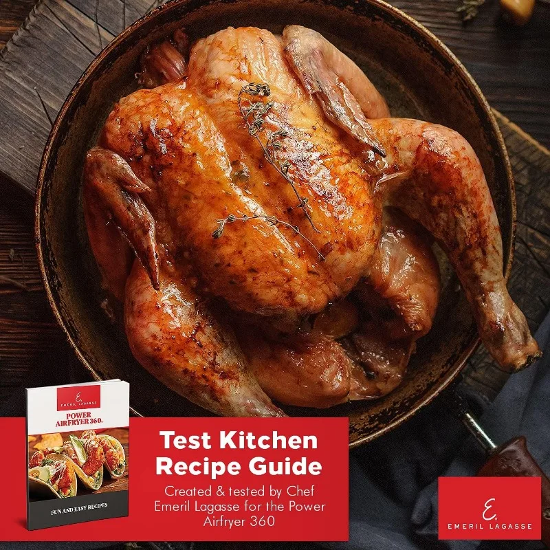 Everyday 360 Stainless Steel Air Fryer,   Cooking Functions including Bake, Rotisserie, Broil, Pizza, Slow Cook, Toaster