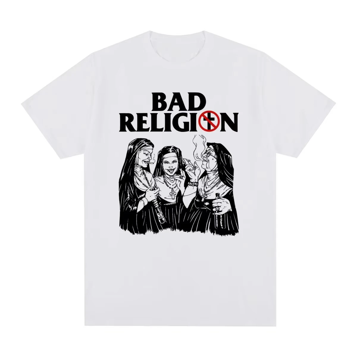 BAD RELIGION Vintage T-shirt Punk Rock American Casual Homme Streetwear Men T Shirt New Tee Suitable for Both Men and Women