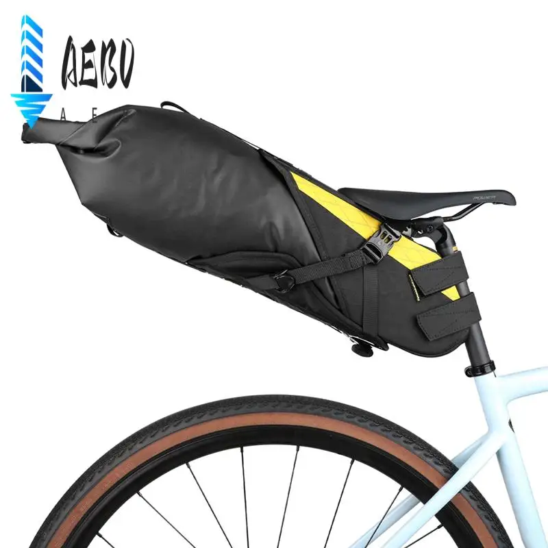 

AEB0-Rhinowalk Bike Saddle Bag Stable Not Shaking 14L Big Capacity Removable Dry Bag Waterproof For Road Bike