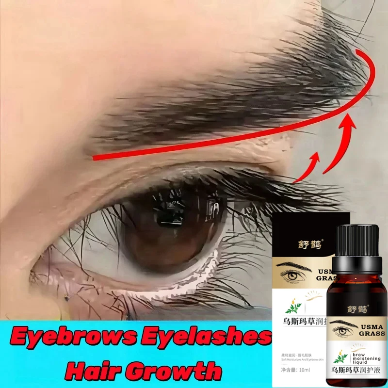 Soro de crescimento de sobrancelha, produto anti-perda de cabelo para cílios, prevenção de calvície, alongamento mais grosso, maquiagem de sobrancelha