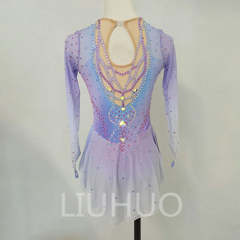 LIUHUO Figure Skating Dress For Teens Girls Women Competitions Leotards Winter Stage Show Competition Uniform