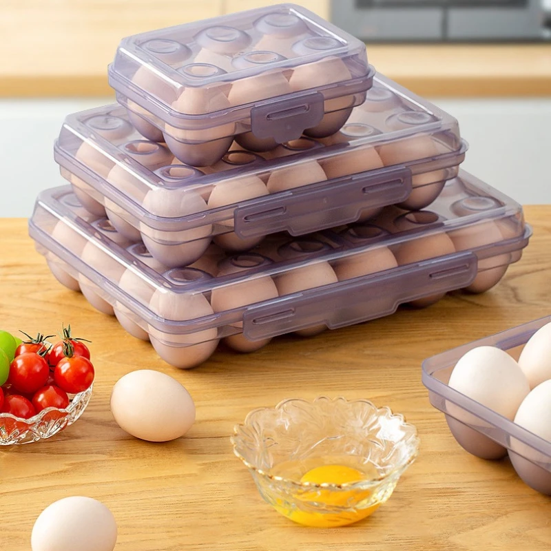 6/15/24 Grid Egg Storage Box with Anti-collision Partition Structure, Capable of Multi-layer Stacking and Pressure Resistance