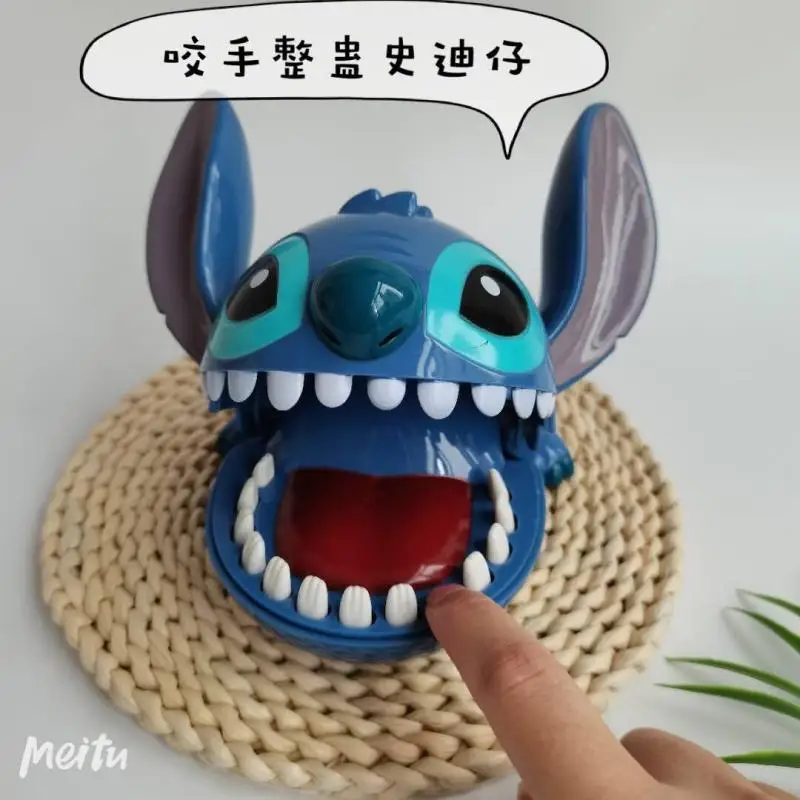 Anime Stich Bite Finger Figures Stitch Dentist Push Teeth Funny Game Model Toys Birthday Gifts Toy Birthday Christmas Gifts