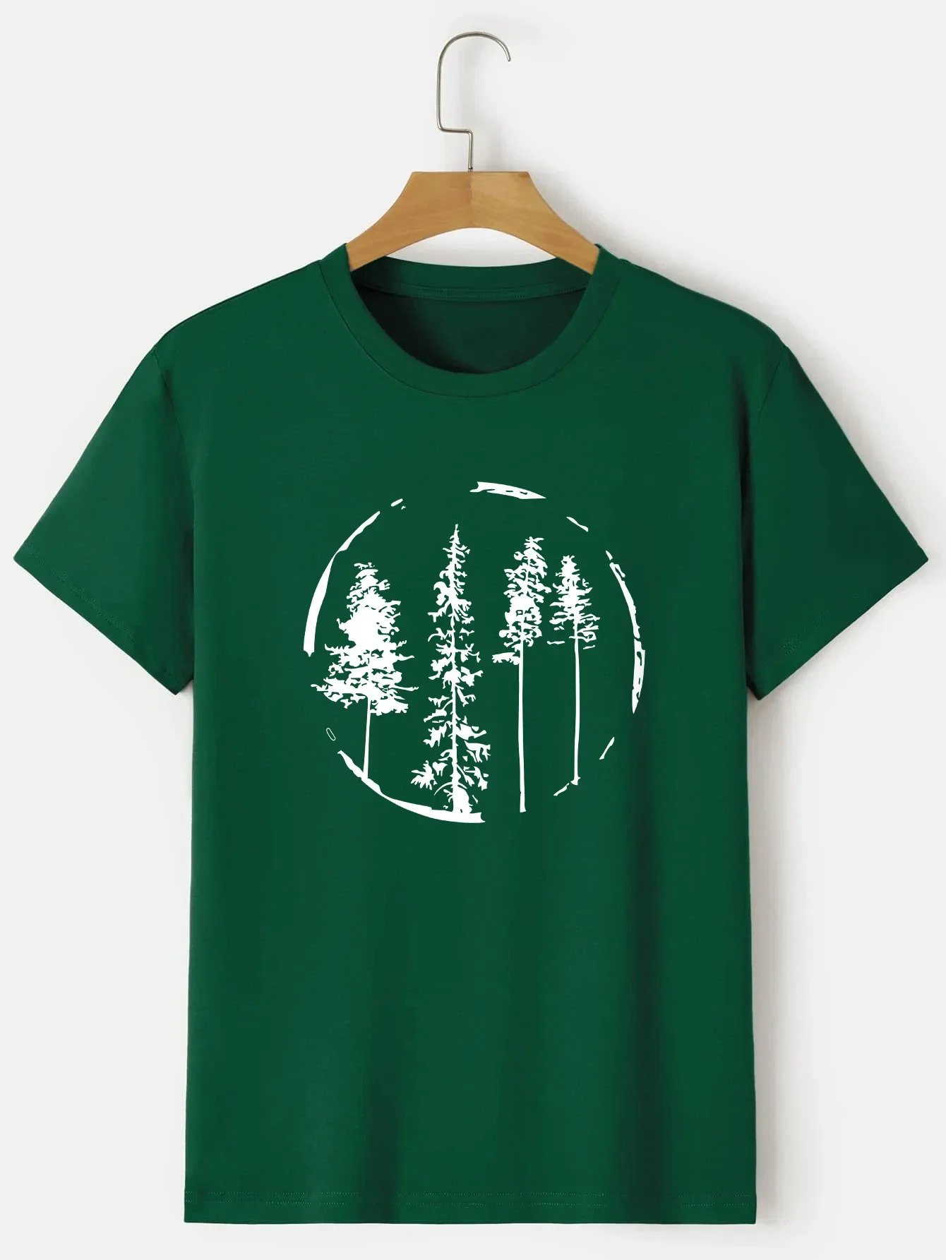 Woods Tee,Print T-Shirt Crew Neck Short-Sleeve tee Fashion Summer T-Shirts graphic t shirts