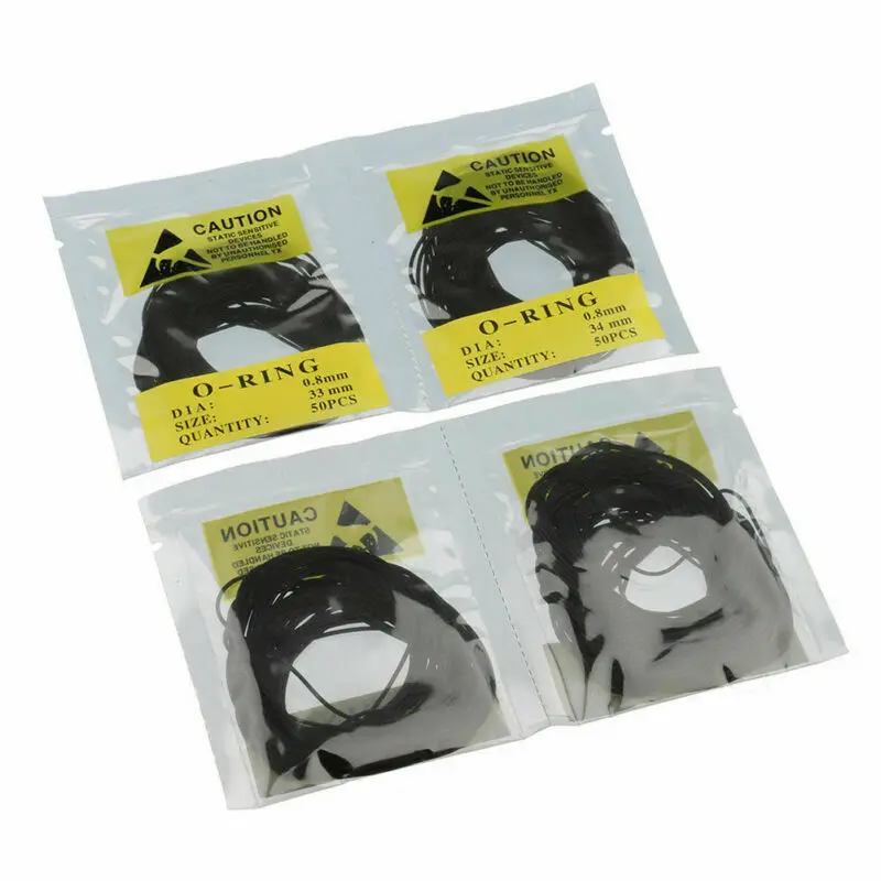 500PCS 0.8mm Rubber O-Ring Watch Back Cover Waterproof Gasket 31-40mm (Each Size 50pcs) Watch Rubber Seal Washers for Watchmaker