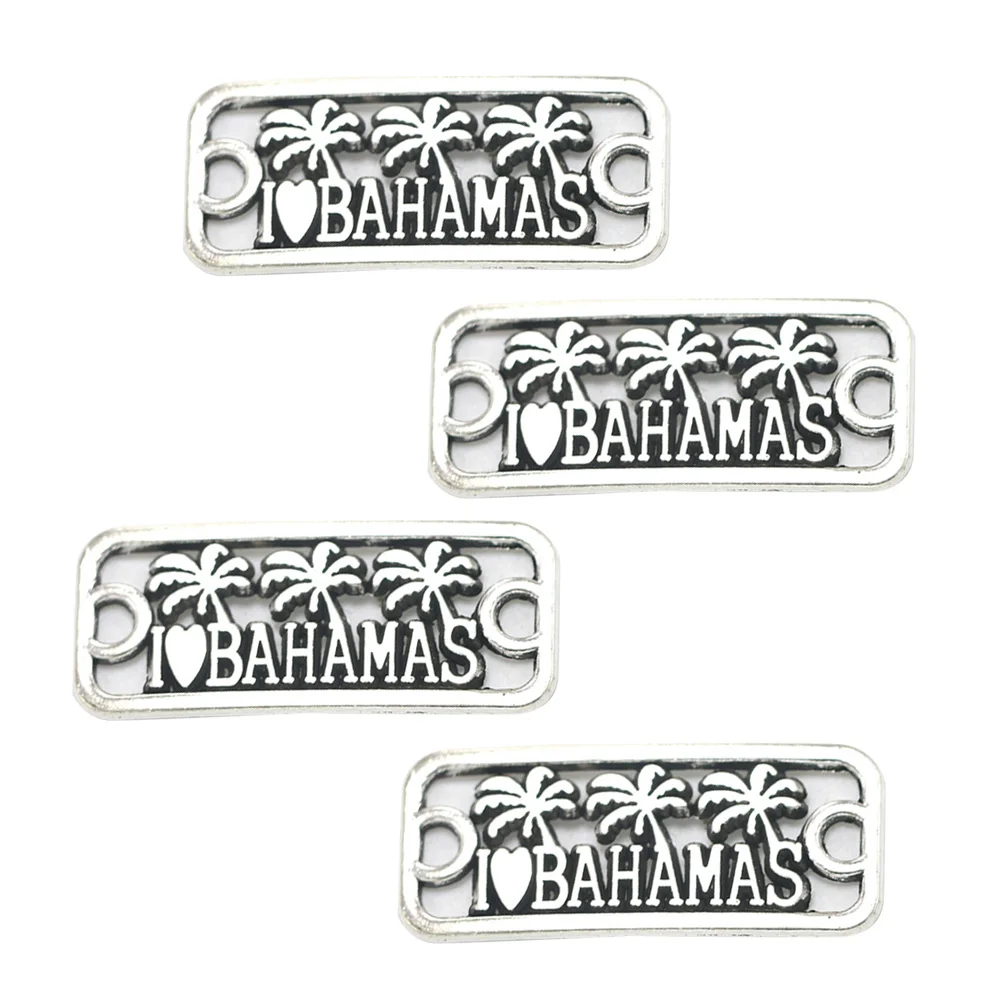 

20 Pcs Coconut Tree Bracelet Connector Alloy Charm Jewelry Making Supplies Pendant Necklace Earrings Craft Project