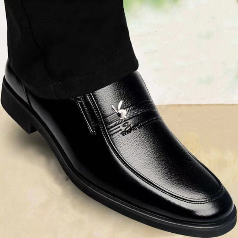 Leather Men  Dress Shoes Luxury Brand 2025 Men's Loafers Formal Moccasins Breathable Slip on Black Driving Shoes Plus Size 38-44 image 3
