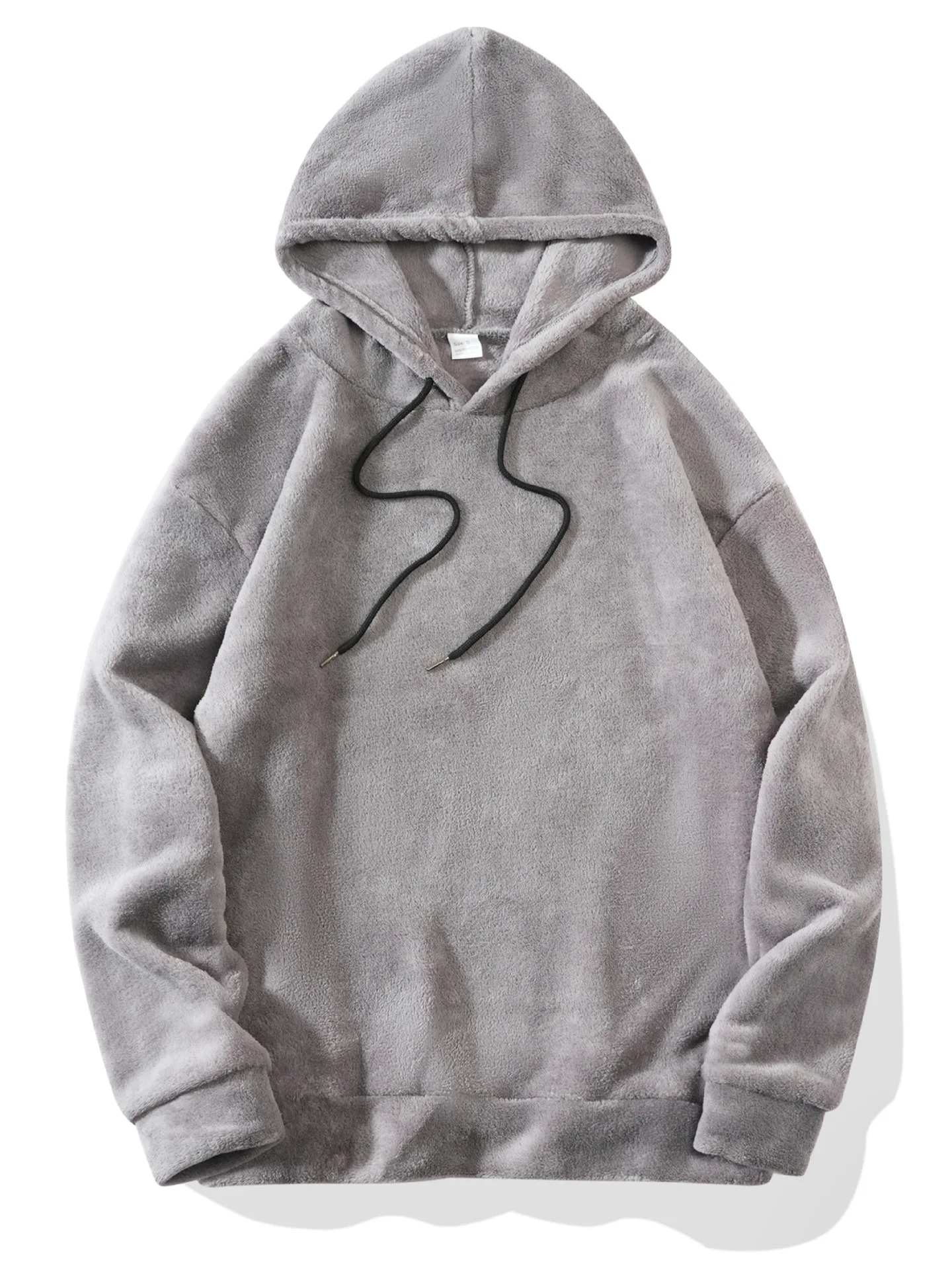 Herren Weiches Warmes Flanell Zweiteiler Set Übergroßer Kapuzenpullover mit Kordelzug Lose Hose Lässige Hauskleidung Herbst Winter Tägliche Kleidung – Detail 36