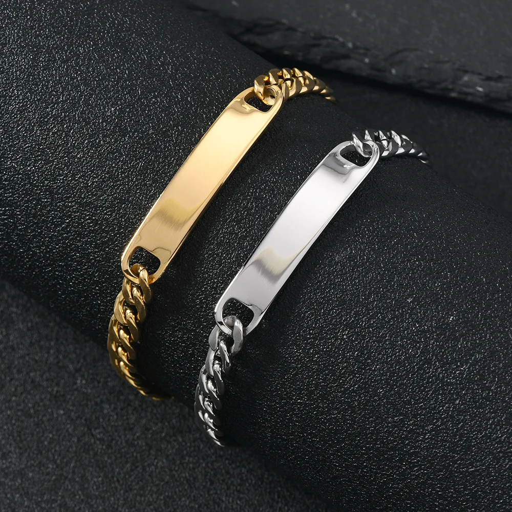 HNSP 7MM Stainless Steel Hand Chain Simple Bracelet For Men Women Punk Street Style Jewelry Accessory