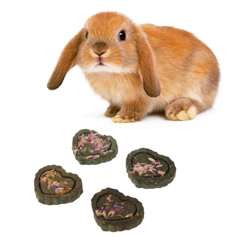2 PCS小動物の手作り草ケーキペット溶岩ブロック粉砕歯