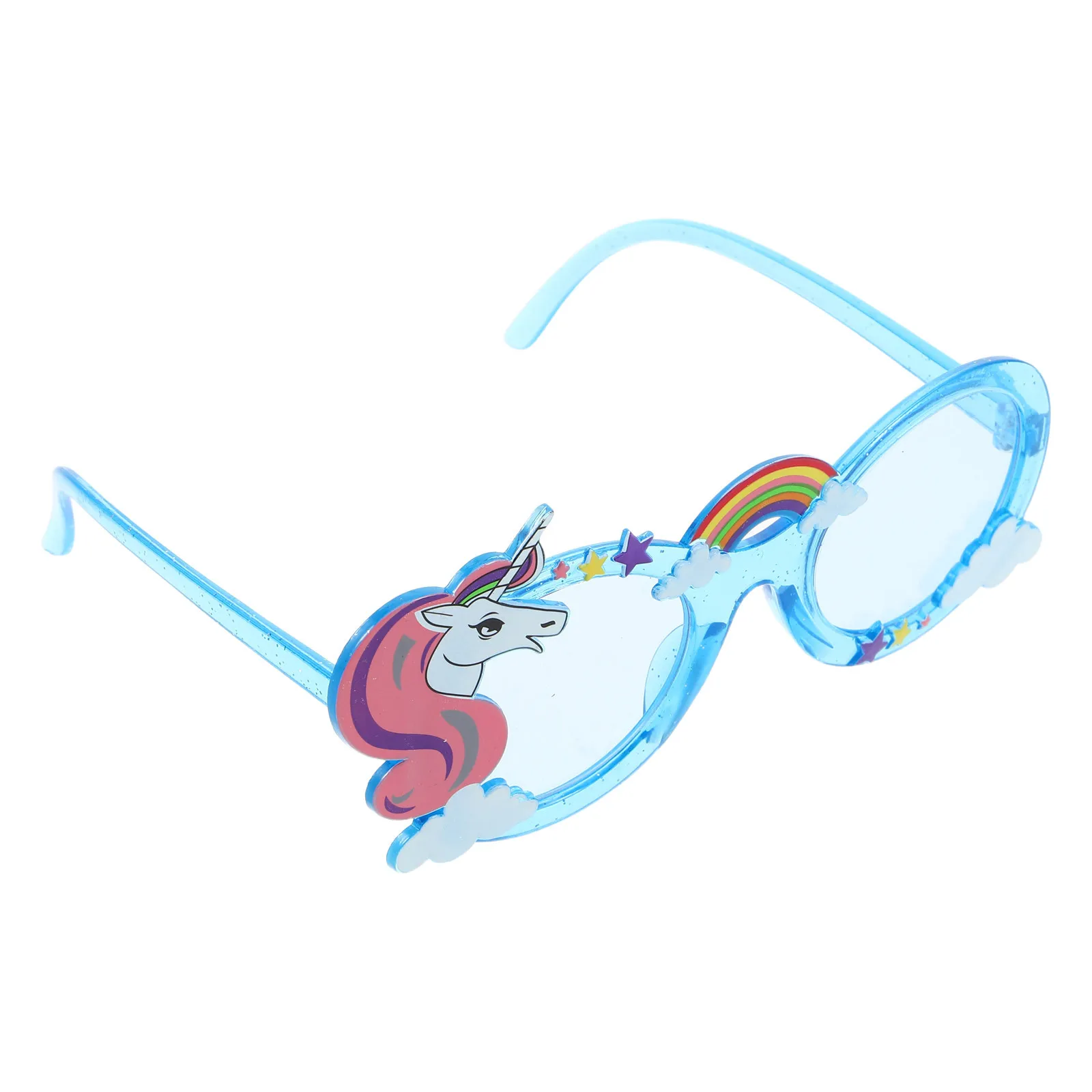 Gafas de fiesta de cumpleaños con dibujos de unicornio arcoíris, gafas de sol divertidas, utilería para fotomatón, gafas cómodas, suministros novedosos para fiestas