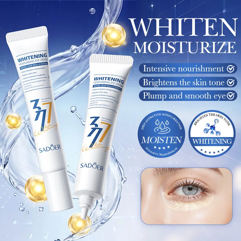 SADOER 377 Moisturizing Eye Cream Anti Dark Circles Anti Wrinkles Whitening Smooth Eye Area Daily Eyes Skin Care for Women