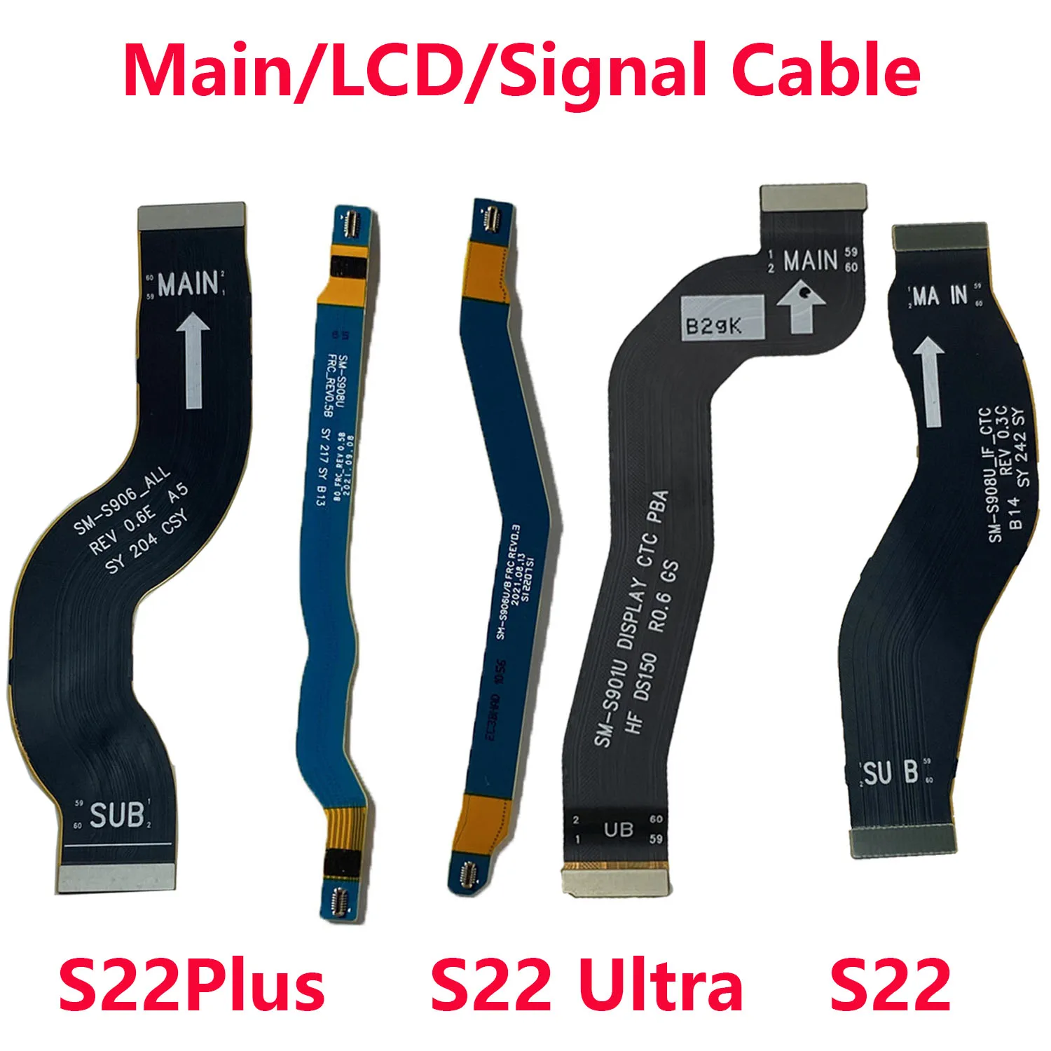 For Samsung Galaxy S22 Plus Ultra S908B S908U S906B S906U S901 Wi-Fi Signal Antenna USB Dock Main Motherboard LCD Flex Cable