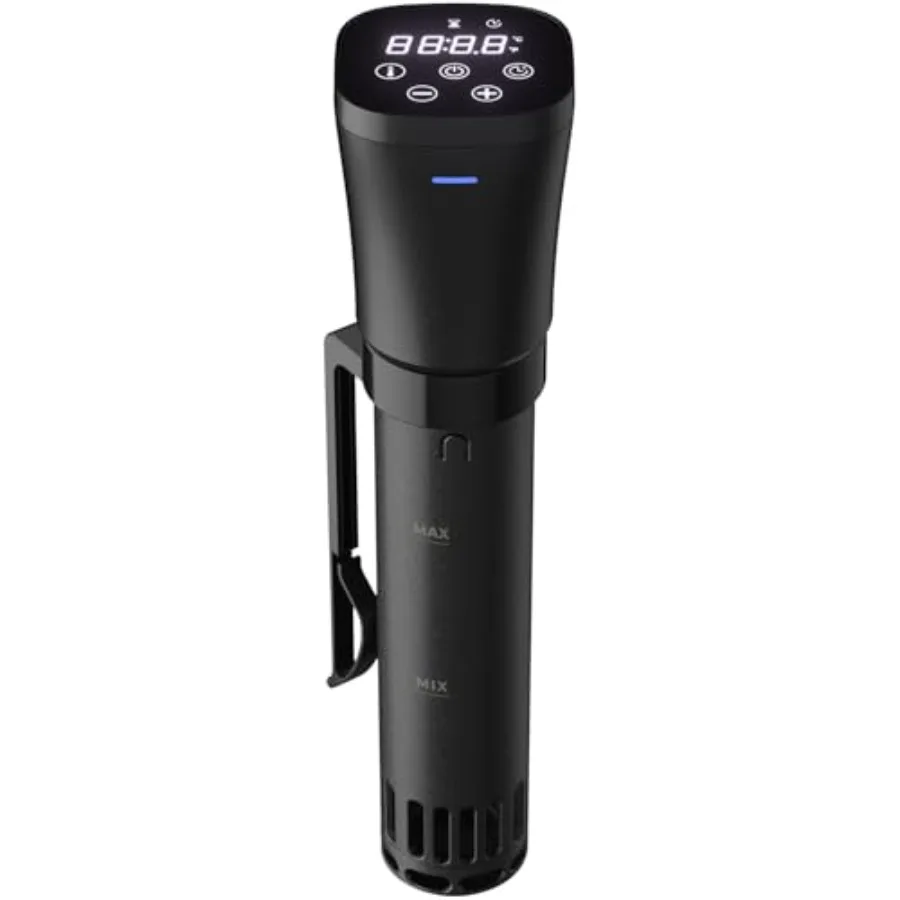 Máquina de Cocción Sous Vide, Circulador de Inmersión con Recetas, 1000W, Función de Retraso de Inicio, Control Digital de Temperatura y Tiempo