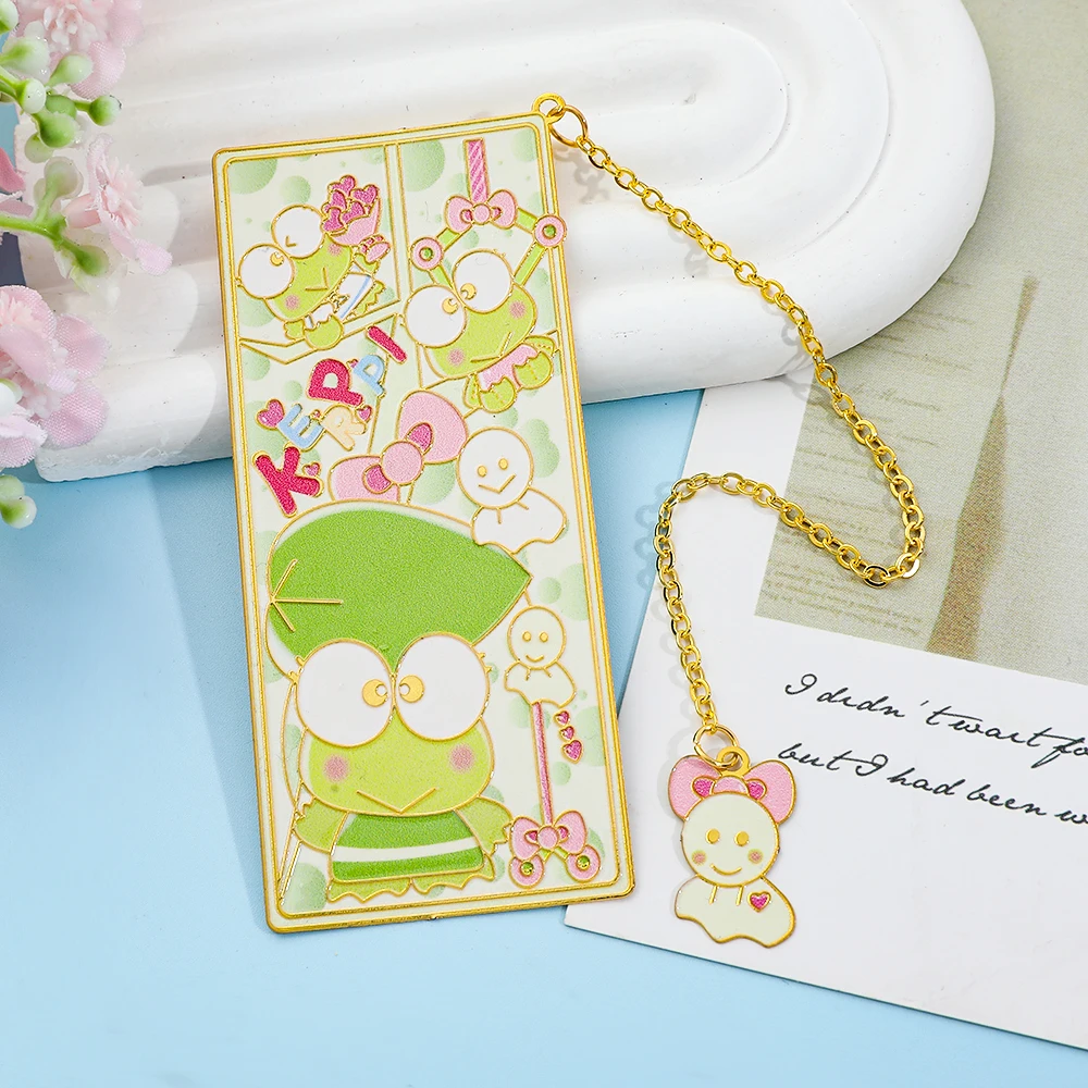 

Cute Frog Prince Metal Bookmark Green Frog Book Accessory Reading Marker Perfect Gift for Girls Cartoon Fans School Supplies