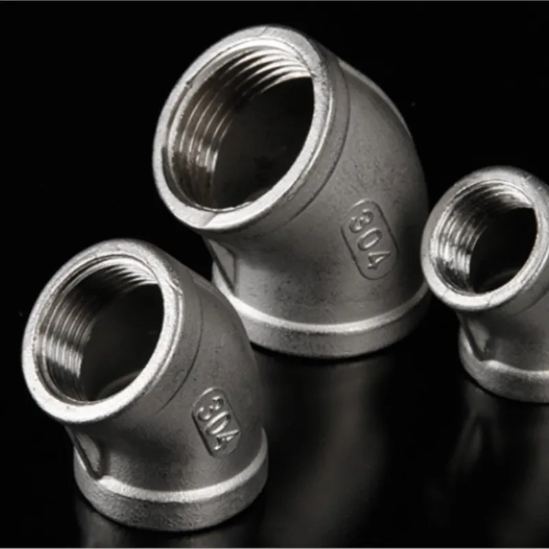 1pc 304 stainless steel elbow variable diameter elbow 45/90 degree inner and outer wire elbow elbow 3/4