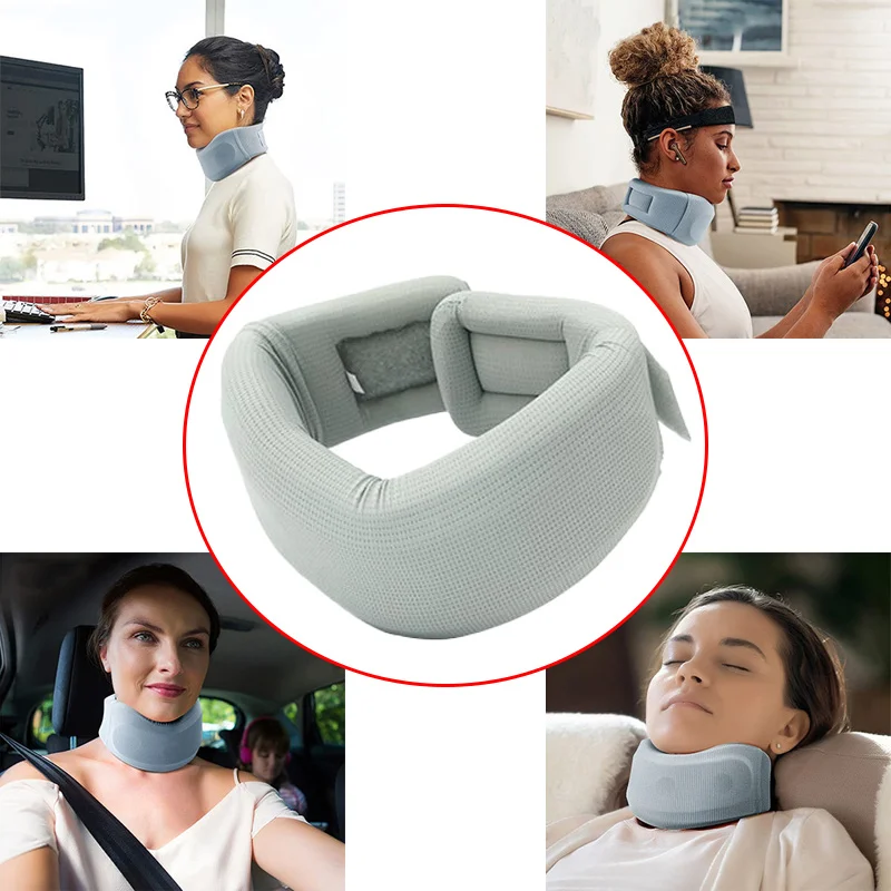 

Neck Support Adjustable Neck Support Cervical Sponge Neck Protector for Sleep Neck Brace Breathable Neck Support,Relief NeckPain