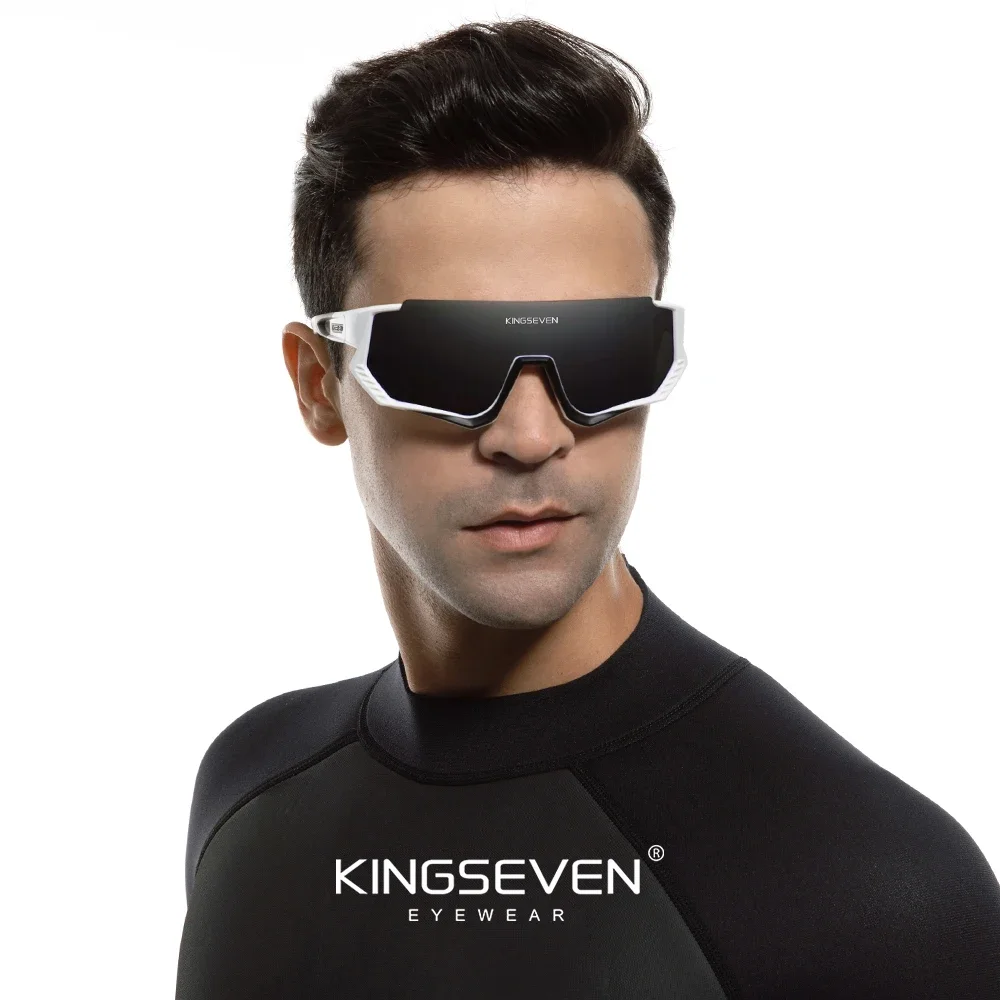 KINGSEVEN Cycling Sunglasses Men Women Mtb Bicycle Glasses Anti-UV Bike Goggles Outdoor Sport bike Large Frame