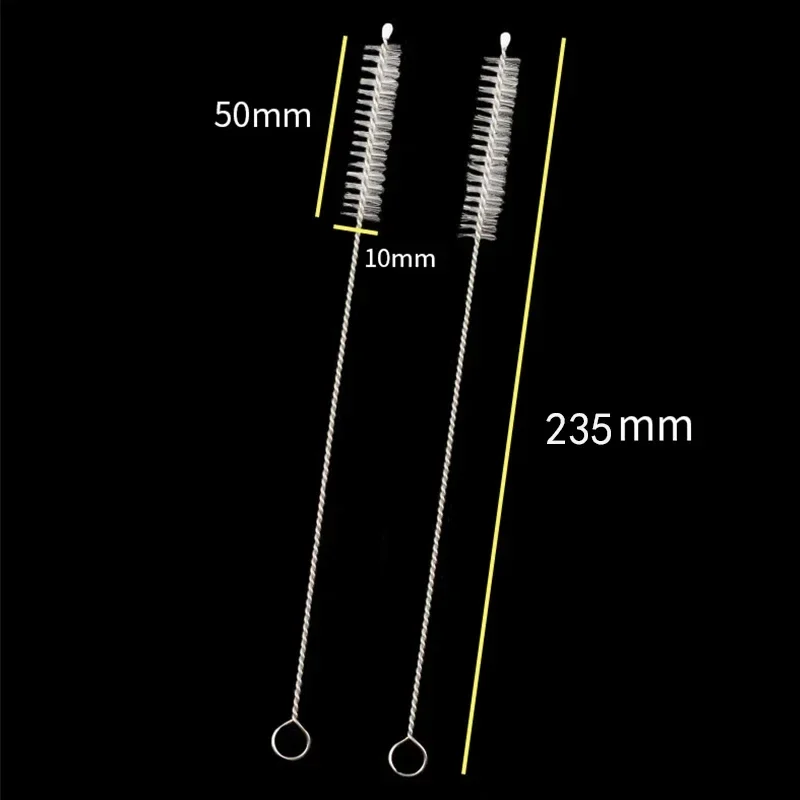 50/1pcs Stainless Steel Straw Cleaning Brushes Long Handle Drink Straws Tube Pipe Cleaner Brush for Baby Cup Bottles Clean Tools