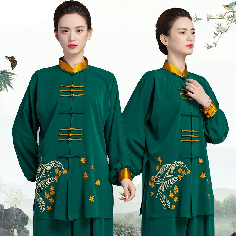 

Женский костюм для тай-чи, тренировочная форма Baduanjin в китайском стиле, новая тренировочная одежда унисекс