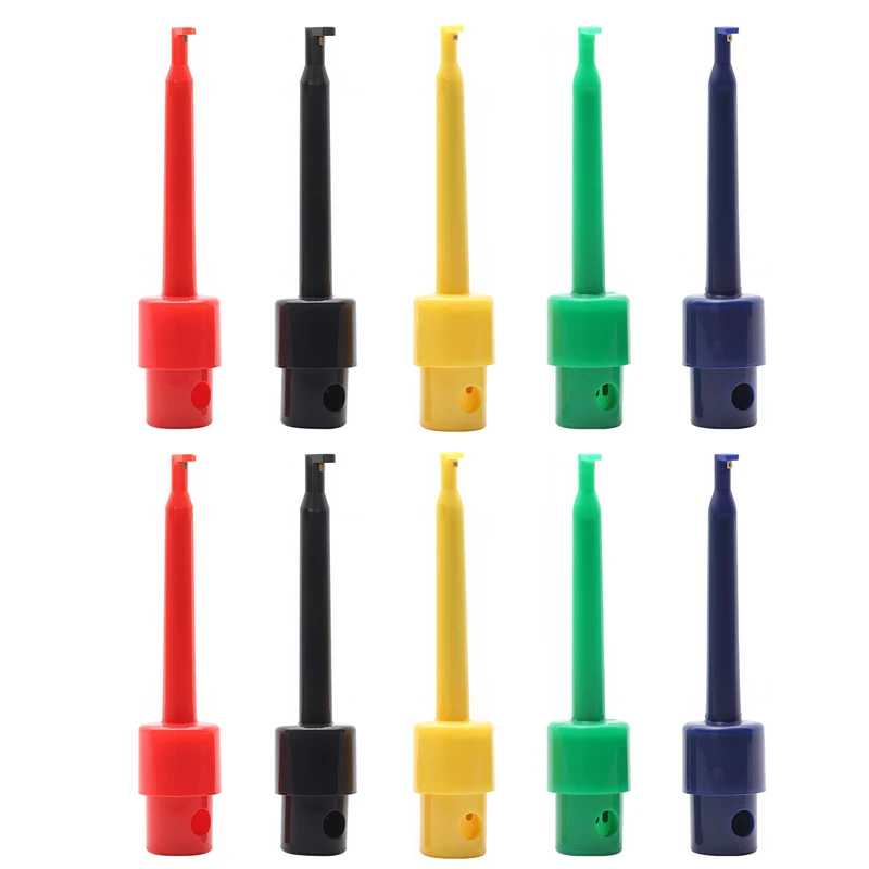 10 teiliges Mini Grabber SMD IC Testhaken Clips Silikon Überbrückungskabel Kit Set für Logikanalysator 10 teiliges Mini Grabber SMD IC Testhaken Clips Silikon Überbrückungskabel Kit Set für Logikanalysator
