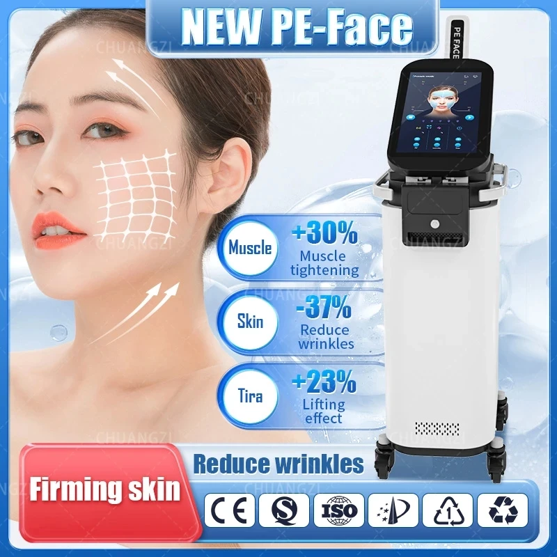 New PE-ACE Needle free Painless Facial Wrinkle Removal, Tightening, and Neck Lifting Machine Micro Current Facial Massager