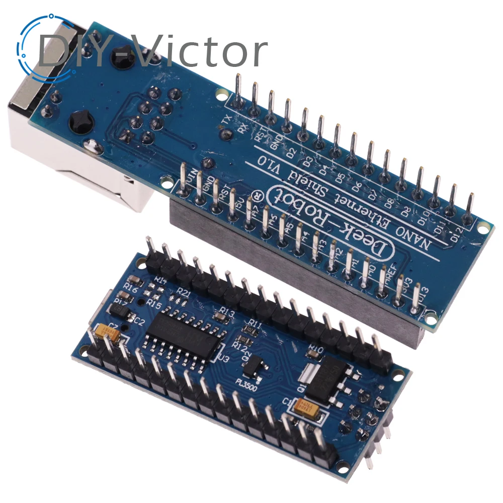 1Pcs Standard Nano V3 Ethernet Shield ENC28J60 Microchip HR911105A Webserver Module Ethernet Board for Arduino NANO 3.0