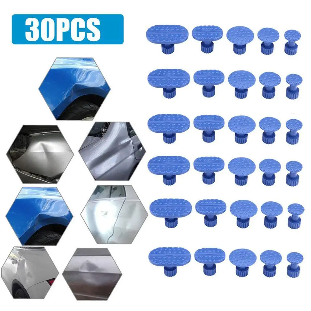 

30pcs Car Dent Repair Tools Pulling Tabs Auto Body Sheet Metal Paintless Bump Removal Pulling Blue Tabs