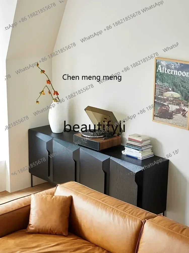 

2003 Original solid wood cabinet Modern light luxury decorative tea cabinet Storage high and deep dining side cabinet