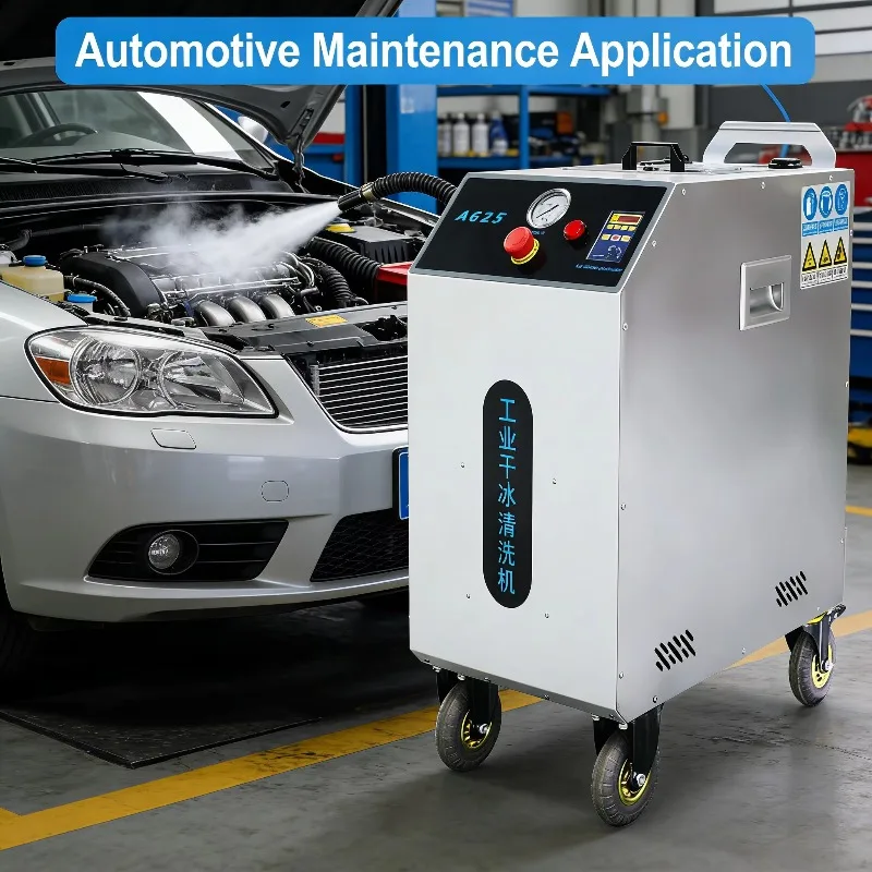 220V A625i Industrial Size Dry Ice Blasting Machine for Mold and Car China Dry Ice Blasting Machine Cold Jet Large Cleaning Area