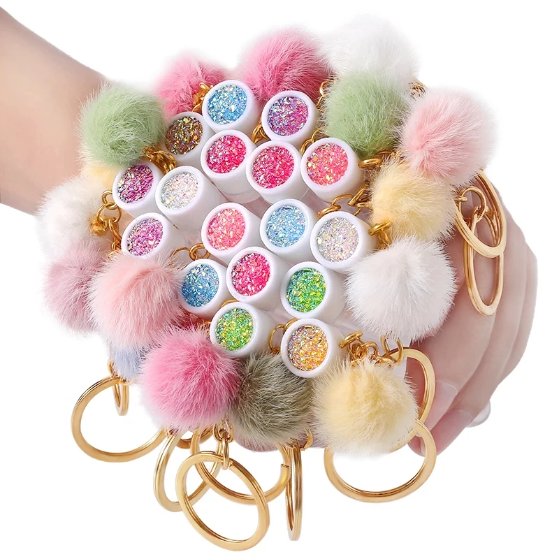 50/10 pièces or porte-clés brosse à cils Tube brosse à cils sourcil microbrosse Extension de cils Micro brosses conteneur outils de maquillage