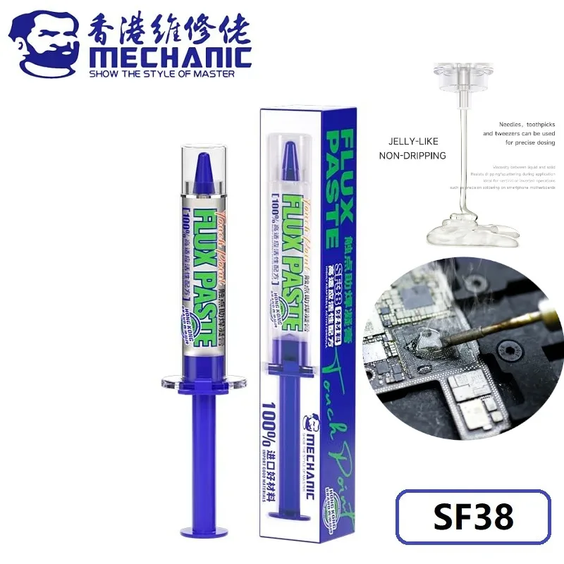 MECHANIC SF38 10CC Touch Point Flux Paste High Conductivity No-residues Electronics PCB Welding Repair Contact Gel Flux Tools