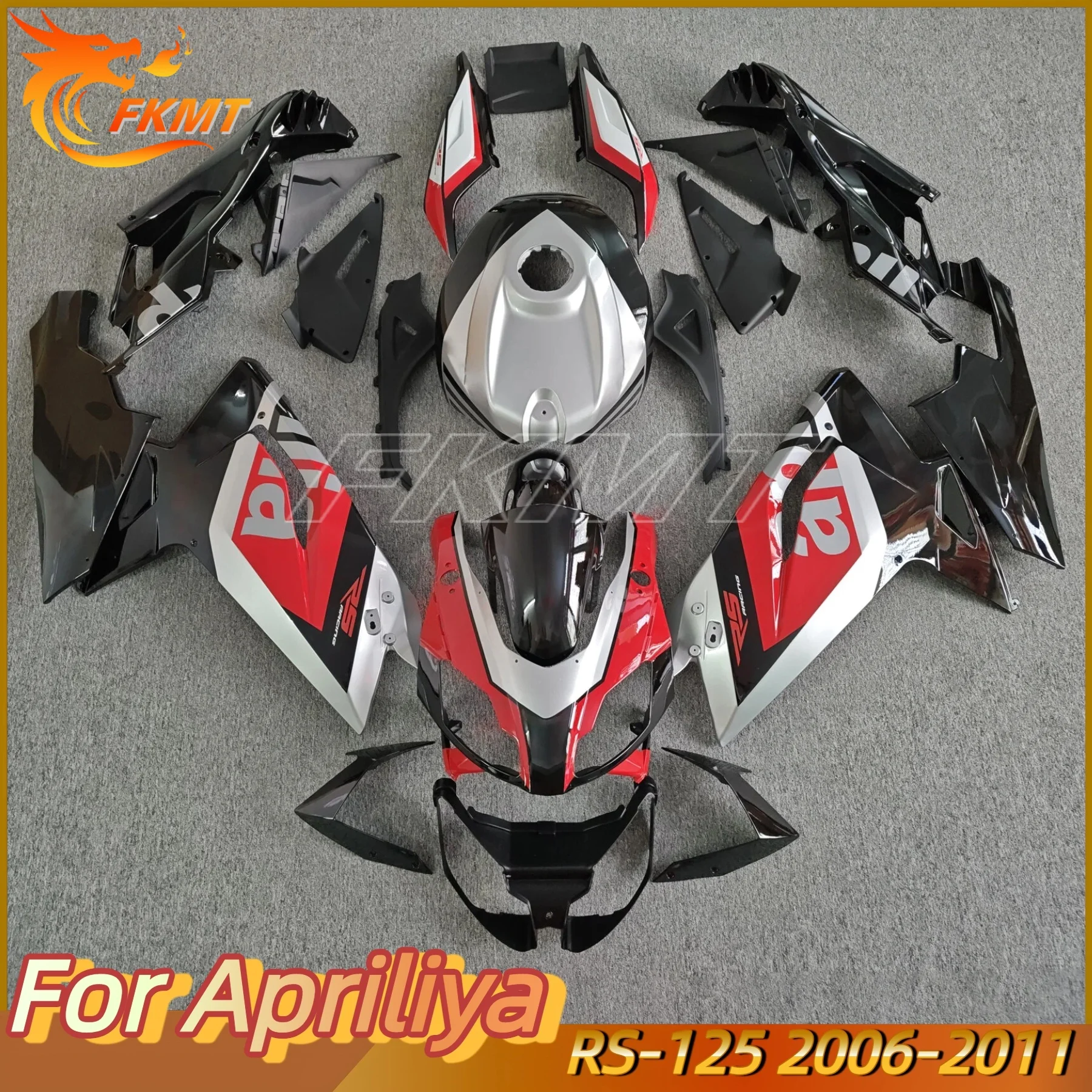 

JUN Fit for Aprilia RS125 06 07 08 09 10 11 RS 125 2006 2010 2011 black Green white Fairings set Injection mold Fairing kit
