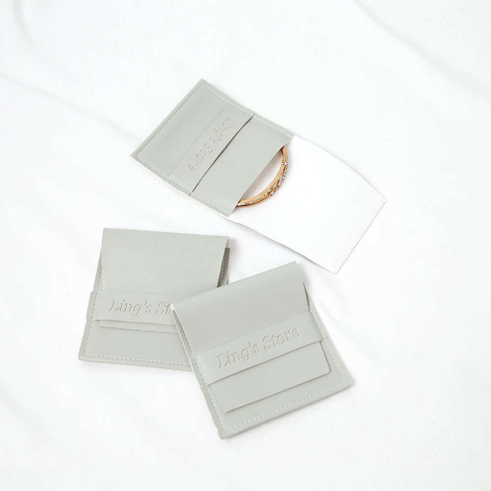 50/100 шт. индивидуальный логотип 8x8 см, серая сумка из искусственной кожи, кольцо, серьги, браслет, кулон, ожерелье, органайзер, подарочная сумка, свадебные сувениры