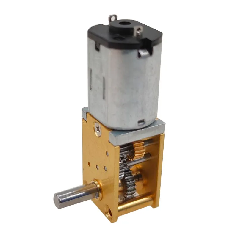 1218-N20 Self Locking Worm Gear  Miniature DC Reduction Gear Motor 12V Low-speed Single Shaft Dual Shaft Motor