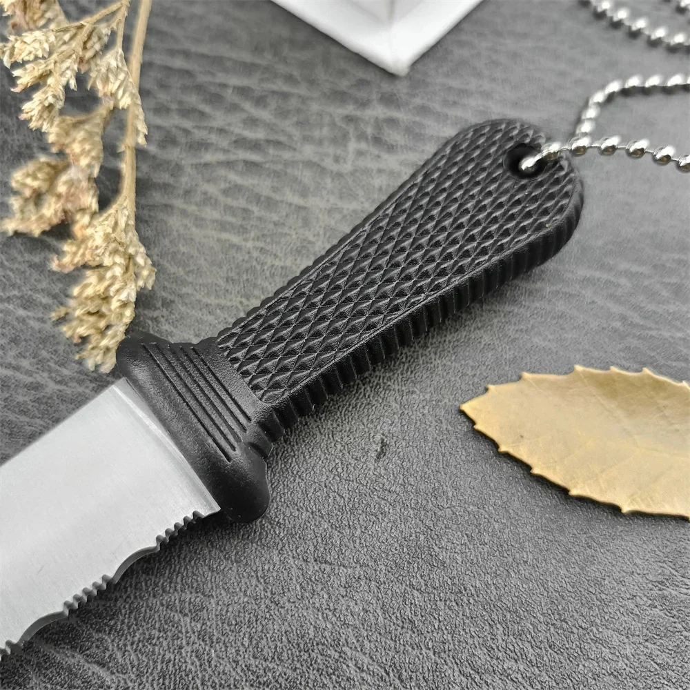 EDC tool Super Neck Fixed Blade Knife 440C Blade Nylon Fiber Handle with Secure-Ex Outdoor Mini Tactical Hunting Knife