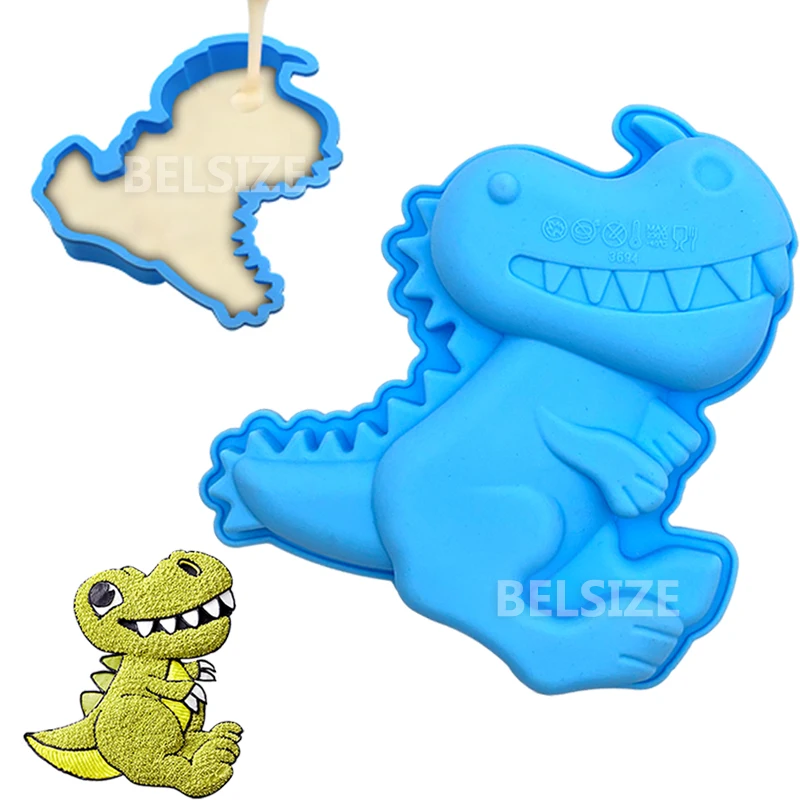 3D Animals Dinosaur Silicone Cake Molds Chocolate Jelly Fondant Mould Tray Pastry Baking Pan Cake Decorating Tools