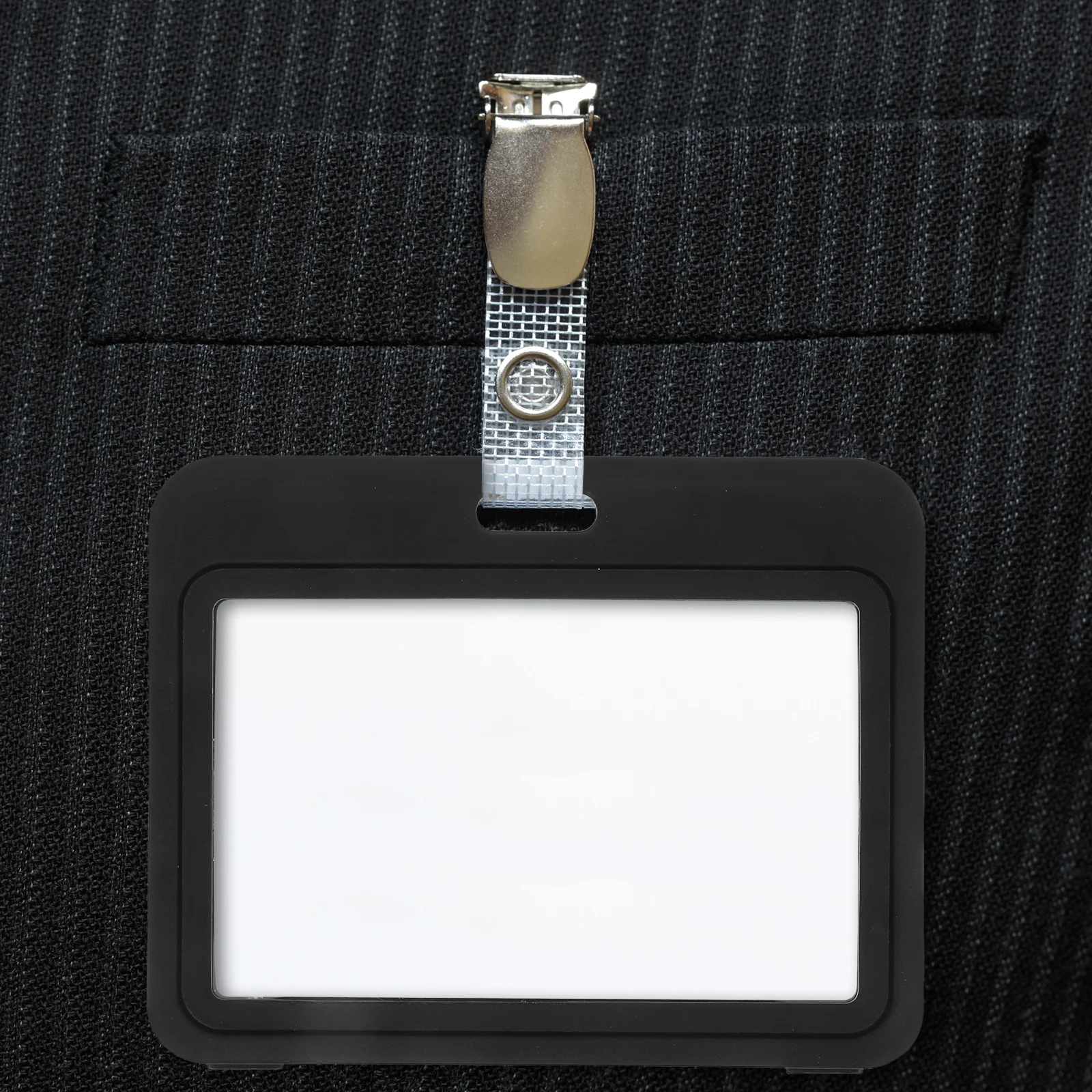 12 Pcs ID Card Holder Plastic Badge Sleeve Sleeves Work Permit Campus