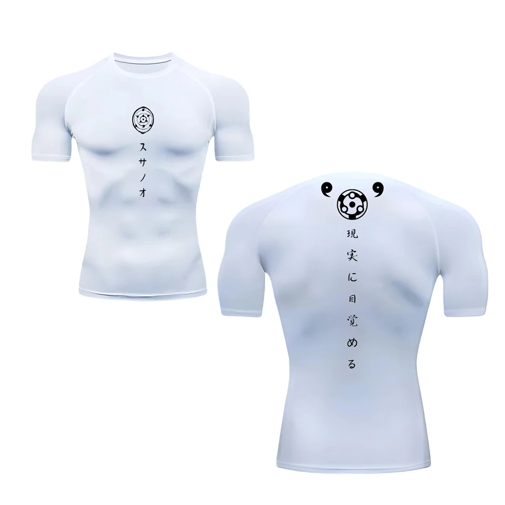 Short Sleeve Compression Shirts for Men Summer Athletic Quick Dry T-shirts Gym Workout Running Tees Tops Activewear