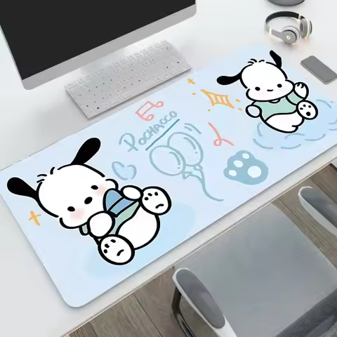 Pochacco Cute Mouse Pad Oversized Anime MousePad Gaming Keyboard Mousepad Non-slip Deskmat Kawaii Desk Pad Desktop Decoration